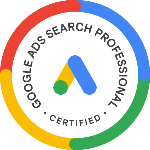 Banner certificazione professionale Google Ads sulla rete di ricerca